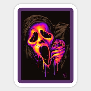 Screaming Halloween Sticker